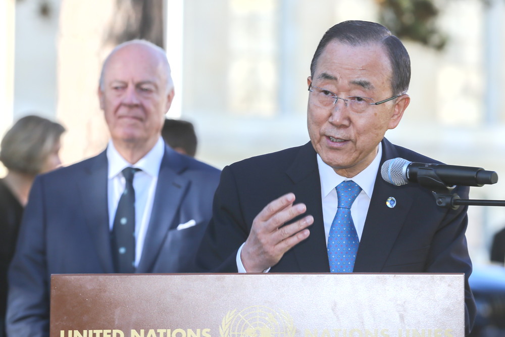 UN Secretary-General making a remark 